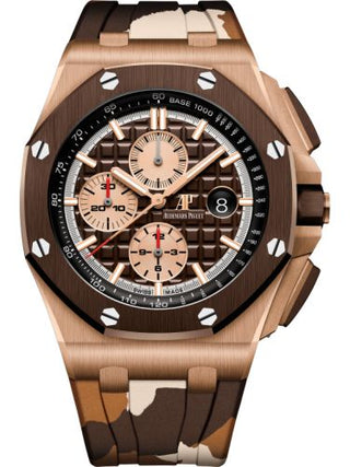 Audemars Piguet - 26401RO.OO.A087CA.01  Royal Oak Offshore 42 Pink Gold / Ceramic / Brown / Rubber