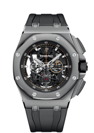 Audemars Piguet - 26407TI.GG.A002CA.01  Royal Oak Offshore Tourbillon Chronograph Openworked Titanium / Rubber