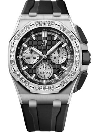 Audemars Piguet - 26424BC.ZZ.D002CA.01  Royal Oak Offshore 43 White Gold - Baguette / Black