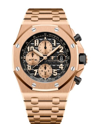 Audemars Piguet - 26470OR.OO.1000OR.03  Royal Oak Offshore 26470 Pink Gold / Black / Bracelet