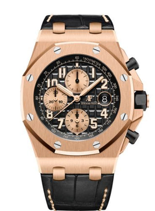 Audemars Piguet - 26470OR.OO.A002CR.02  Royal Oak Offshore 26470 Pink Gold / Black / Alligator