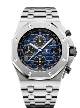 Audemars Piguet - 26470PT.OO.1000PT.02  Royal Oak Offshore 42 Platinum / Smoked Blue / Bracelet