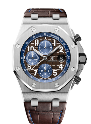 Audemars Piguet - 26470ST.OO.A099CR.01  Royal Oak Offshore 42 Stainless Steel / Brown / Alligator