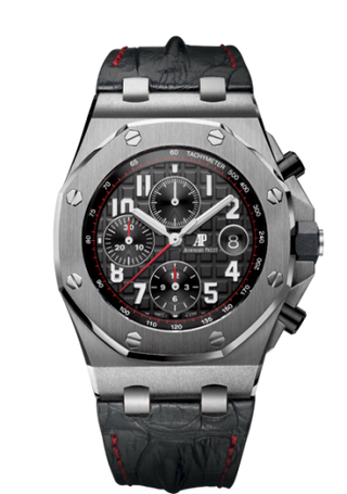 Audemars Piguet - 26470ST.OO.A101CR.01  Royal Oak Offshore 26470 Stainless Steel / Black / Alligator