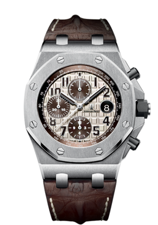 Audemars Piguet - 26470ST.OO.A801CR.01  Royal Oak Offshore 26470 Stainless Steel / Safari / Alligator