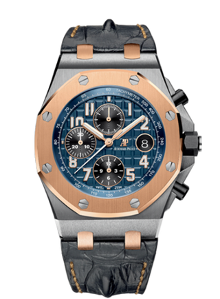 Audemars Piguet - 26471SR.OO.D101CR.01  Royal Oak Offshore 26471 Stainless Steel / Pink Gold / Bucherer Blue Editions