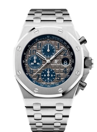 Audemars Piguet - 26474TI.OO.1000TI.01  Royal Oak OffShore 42 Chronograph Titanium / Grey / Bracelet / QE II Cup