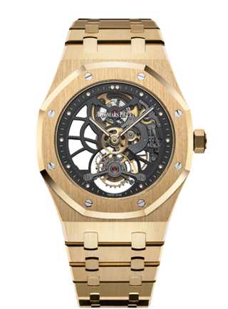 Audemars Piguet - 26513BA.OO.1220BA.01  Royal Oak Ultra Thin Tourbillon Openworked Yellow Gold / Boutique Edition