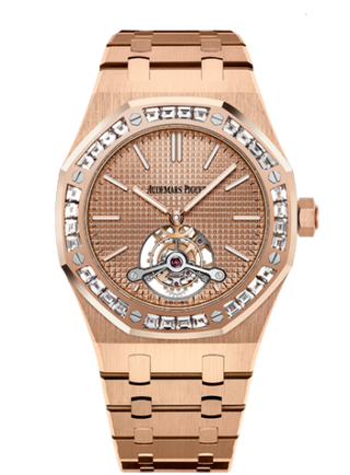 Audemars Piguet - 26514OR.ZZ.1220OR.01  Royal Oak Ultra Thin Tourbillon Pink Gold / Baguette / Westime