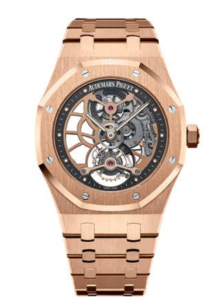 Audemars Piguet - 26518OR.OO.1220OR.01  Royal Oak Ultra Thin Tourbillon Openworked Pink Gold