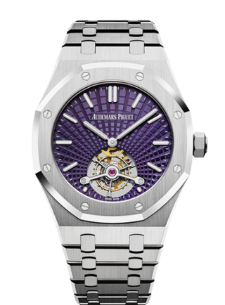 Audemars Piguet - 26522ST.OO.1220ST.01  Royal Oak Ultra Thin Tourbillon Stainless Steel / Plum Evolutive