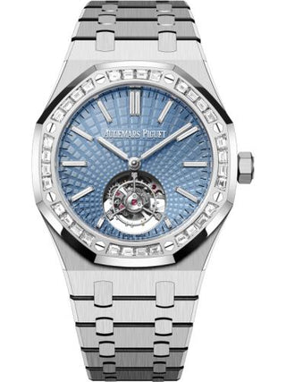 Audemars Piguet - 26535PT.ZZ.1220PT.01  Royal Oak Self-Winding Flying Tourbillon Platinum - Baguette / Ice Blue