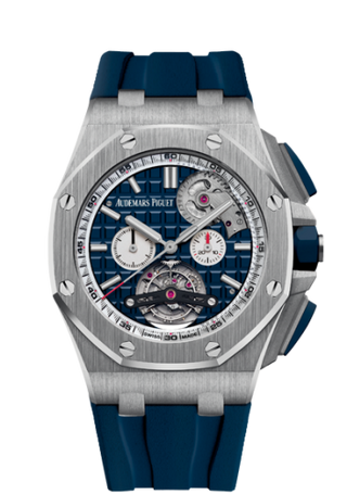 Audemars Piguet - 26540ST.OO.A027CA.01  Royal Oak Offshore Tourbillon Chronograph Selfwinding Stainless Steel / Blue