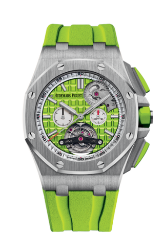 Audemars Piguet - 26540ST.OO.A038CA.01  Royal Oak Offshore Tourbillon Chronograph Selfwinding Stainless Steel / Green