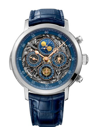 Audemars Piguet - 26554PT.OO.D028CR.02  Jules Audemars Grande Complication Openworked Platinum / Blue