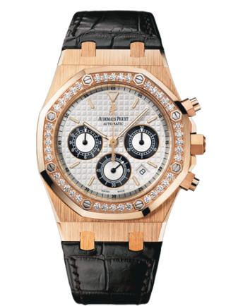 Audemars Piguet - 26557OR.ZZ.D098CR.01  Royal Oak 26557 Chronograph Pink Gold / Silver / Diamond