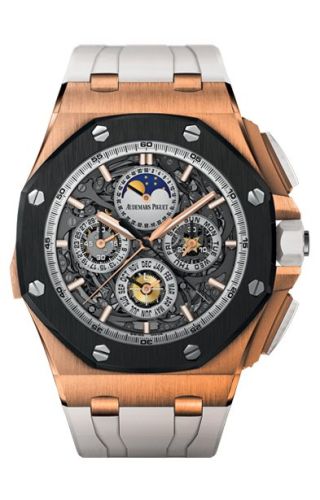 Audemars Piguet - 26571RO.OO.A010CA.01  Royal Oak OffShore 26571 Grande Complication Pink Gold Ceramic / White