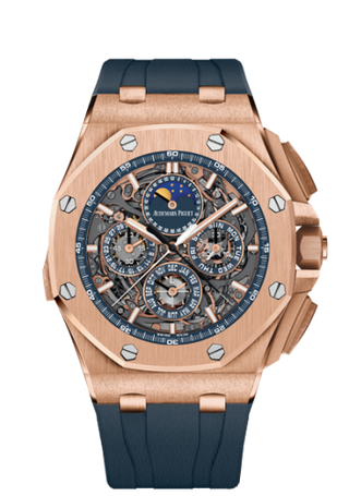 Audemars Piguet - 26571OR.OO.A027CA.01.99  Royal Oak OffShore 26571 Grande Complication Pink Gold / Blue