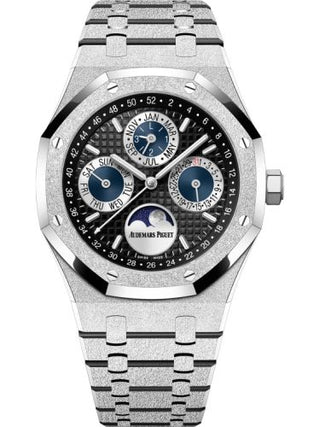 Audemars Piguet - 26574BC.GG.1224BC.01  Royal Oak Perpetual Calendar 41 Frosted White Gold / Black