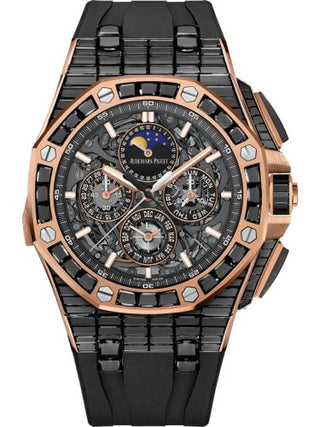 Audemars Piguet - 26583OR.SS.A002CA.01  Royal Oak OffShore Grande Complication Pink Gold - Black Sapphire / Skeleton