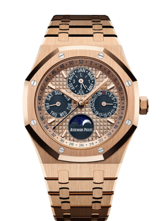 Audemars Piguet - 26584OR.OO.1220OR.01  Royal Oak Perpetual Calendar 41 Pink Gold / Blue