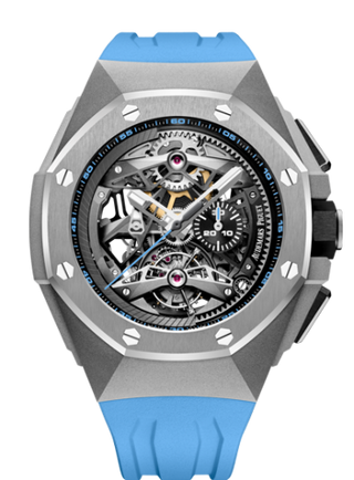 Audemars Piguet - 26587TI.OO.D031CA.01  Royal Oak Concept Tourbillon Chronograph Openworked Selfwinding Titanium / Blue