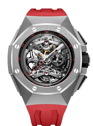 Audemars Piguet - 26587TI.OO.D067CA.01  Royal Oak Concept Tourbillon Chronograph Openworked Selfwinding Titanium / Red