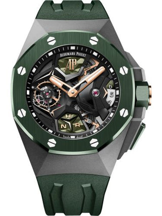 Audemars Piguet - 26589IO.OO.D056CA.01  Royal Oak Concept GMT Tourbillon Titanium / Green