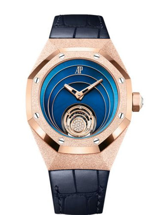 Audemars Piguet - 26630OR.GG.D326CR.01  Audemars Piguet Royal Oak Concept Frosted Gold Flying Tourbillon Pink Gold / Blue