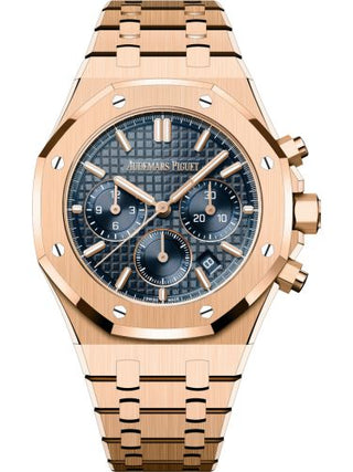 Audemars Piguet - 26715OR.OO.1356OR.01  Royal Oak Chronograph 38 Pink Gold / Blue