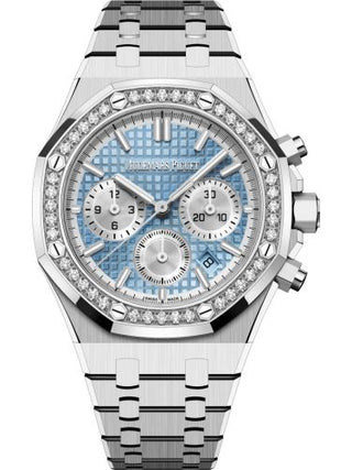 Audemars Piguet - 26715ST.ZZ.1356ST.01  Royal Oak Chronograph 38 Stainless Steel - Diamond / Light Blue