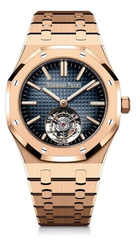 Audemars Piguet - 26730OR.OO.1320OR.01  Royal Oak Self-Winding Flying Tourbillon Pink Gold / Blue / 50th Anniversary