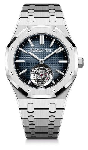 Audemars Piguet - 26730ST.OO.1320ST.01  Royal Oak Self-Winding Flying Tourbillon Stainless Steel / Blue / 50th Anniversary