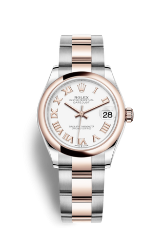 Rolex - 278241-0001  Datejust 31 Stainless Steel/ Rose Gold / Domed / White - Roman / Oyster