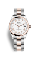 Rolex Datejust 31 Stainless Steel/ Rose Gold / Fluted / Rose - Roman / Oyster (278241-0001)