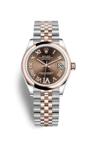 Rolex - 278241-0004  Datejust 31 Stainless Steel/ Rose Gold / Domed / Chocolate - Roman / Jubilee