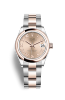 Rolex Datejust 31 Stainless Steel/ Rose Gold / Fluted / White - Roman / Jubilee (278241-0005)