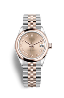 Rolex Datejust 31 Stainless Steel/ Rose Gold / Domed / White - Roman / Jubilee (278241-0006)