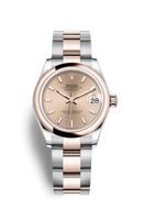 Rolex Datejust 31 Stainless Steel/ Rose Gold / Fluted / White - Roman / Oyster (278241-0009)