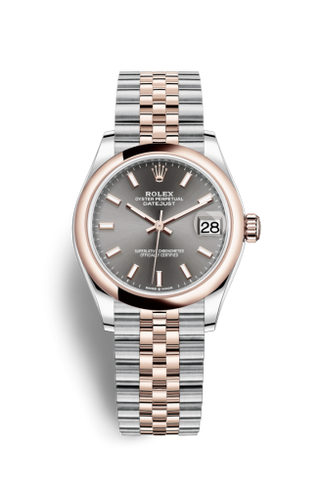 Rolex - 278241-0018  Datejust 31 Stainless Steel / Rose Gold / Domed / Grey / Jubilee