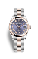 Rolex Datejust 31 Stainless Steel/ Rose Gold / Domed / Aubergine - Roman / Jubilee (278241-0019)