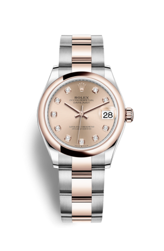 Rolex - 278241-0023  Datejust 31 Stainless Steel/ Rose Gold / Domed / Rose - Diamond / Oyster