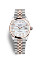 Rolex Datejust 31 Stainless Steel/ Rose Gold / Domed / Chocolate - Diamond / Oyster (278241-0026)