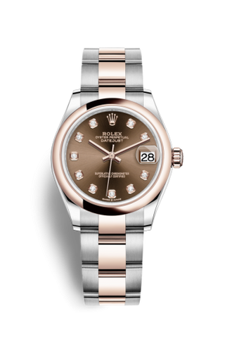 Rolex - 278241-0027  Datejust 31 Stainless Steel/ Rose Gold / Domed / Chocolate - Diamond / Oyster