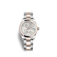 Rolex Datejust 31 Stainless Steel/ Rose Gold / Domed / Silver - Floral / Jubilee (278241-0031)