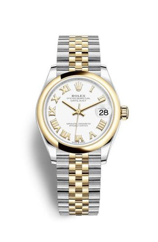 Rolex - 278243-0002  Datejust 31 Stainless Steel / Yellow Gold / Domed / White - Roman / Jubilee