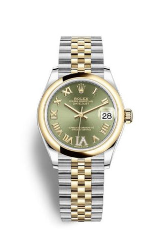 Rolex - 278243-0016  Datejust 31 Stainless Steel/ Yellow Gold / Domed / Olive - Roman / Jubilee