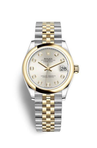 Rolex - 278243-0020  Datejust 31 Stainless Steel/ Yellow Gold / Domed / Silver - Diamond / Jubilee