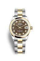 Rolex Datejust 31 Stainless Steel / Yellow Gold / Domed / Olive - Roman / Oyster (278243-0023)