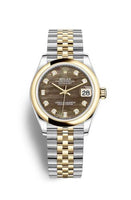 Rolex Datejust 31 Stainless Steel / Yellow Gold / Domed / White - Roman / Jubilee (278243-0024)